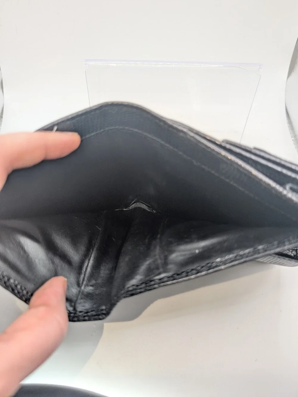 Salvatore Ferragamo Black Textured Vara Bow Wallet with Gold Hardware